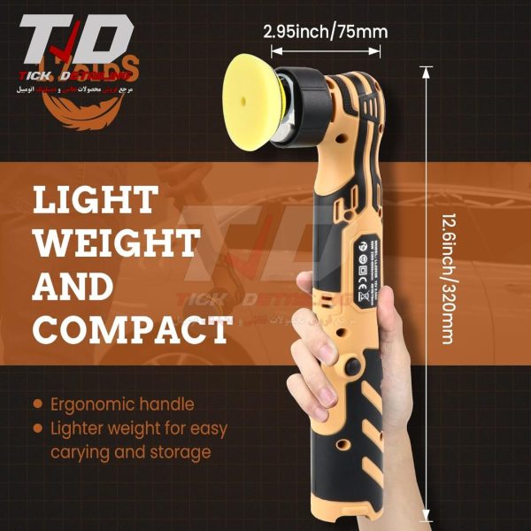 Royal Detail Cordless Mini Polisher – Powerful Rotary & Orbital Polishing