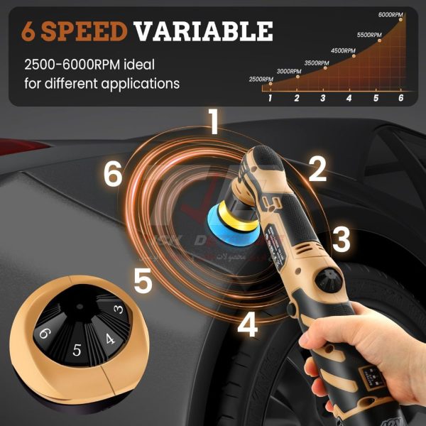Royal Detail Cordless Mini Polisher – Powerful Rotary & Orbital Polishing