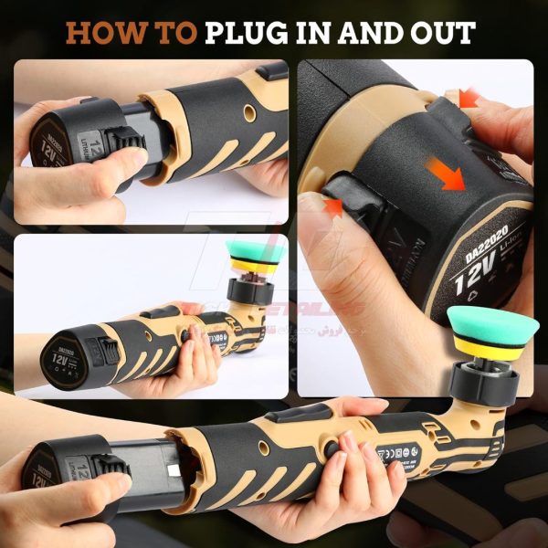 Royal Detail Cordless Mini Polisher – Powerful Rotary & Orbital Polishing