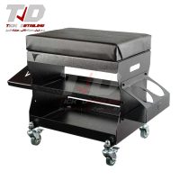 صندلی چرخدار دیتیلینگ وی گارد با نگهدارنده تجهیزات – مشکی | V Guard Detailing Seat