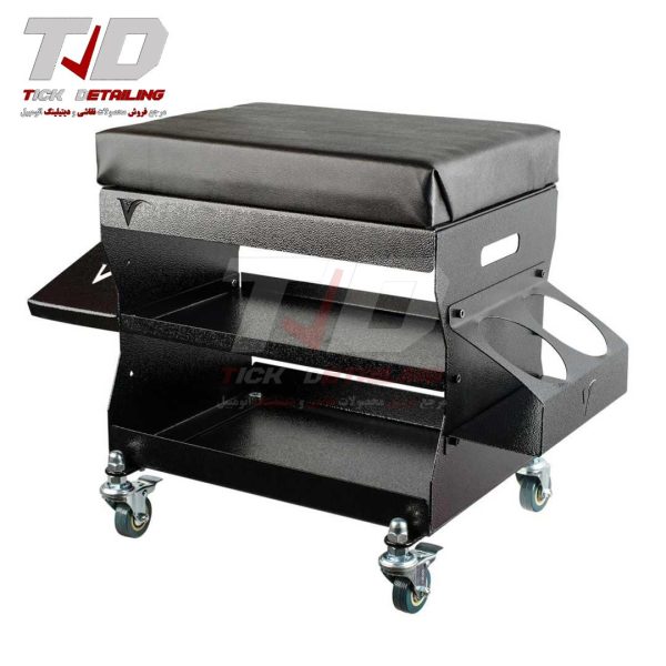 صندلی چرخدار دیتیلینگ وی گارد با نگهدارنده تجهیزات – مشکی | V Guard Detailing Seat
