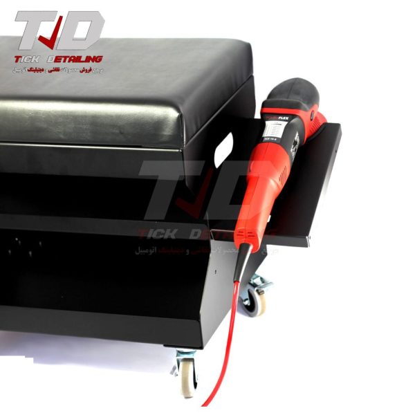 صندلی چرخدار دیتیلینگ وی گارد با نگهدارنده تجهیزات – مشکی | V Guard Detailing Seat