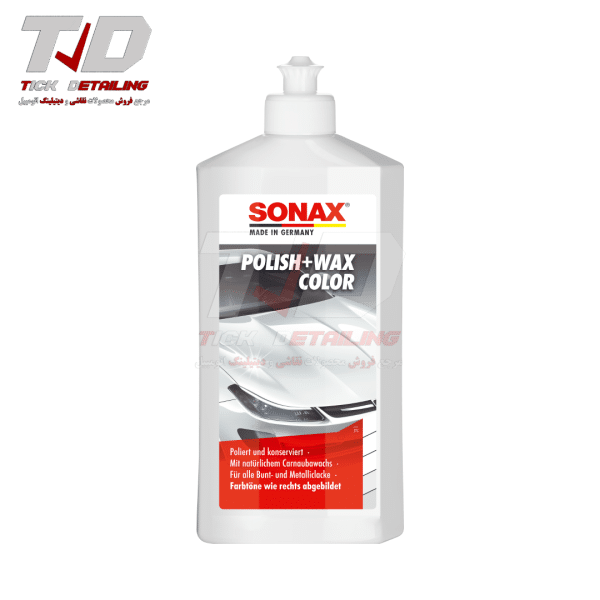 پولیش و واکس سفید 500 میلی لیتر سوناکس مدل Sonax Polish & Wax Color White 500ml
